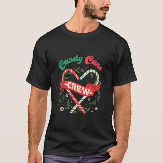 Candy Cane Crew Family Christmas Squad Matching Ca T-Shirt (Vorderseite)
