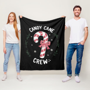 Candy Cane Crew Funny Christmas Candy Lover Xmas Fleecedecke