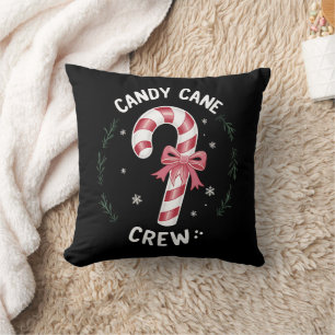 Candy Cane Crew Funny Christmas Candy Lover Xmas Kissen