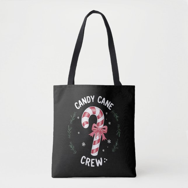 Candy Cane Crew Funny Christmas Candy Lover Xmas Tasche (Vorderseite)