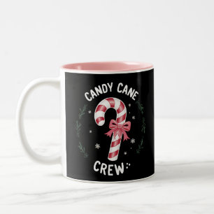 Candy Cane Crew Funny Christmas Candy Lover Xmas Zweifarbige Tasse