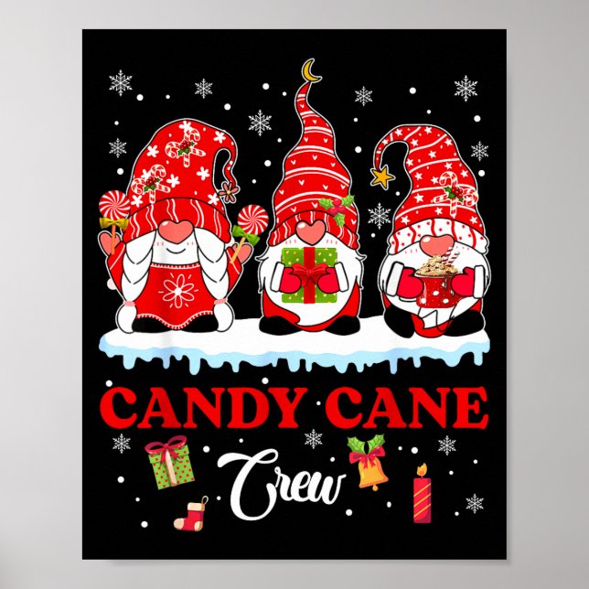 Candy Cane Crew Funny Christmas Holiday Men Women  Poster (Vorne)