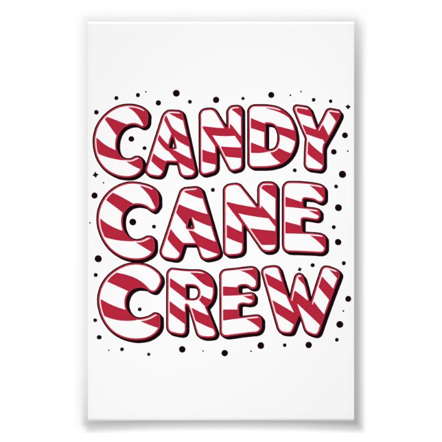 Candy Cane Crew Lover Christmas Weihnachten Weihna Fotodruck (Vorne)