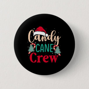 Candy Cane Crew Lustige Weihnachten Süßigkeiten Li Button