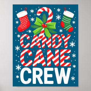 Candy Cane Crew-Shirt Erwachsene Männer Frauen Kin Poster