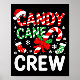 Candy Cane Crew-Shirt Erwachsene Männer Frauen Kin Poster