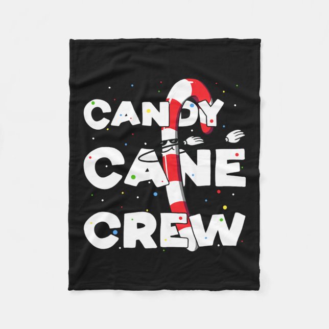 Candy Cane Crew Spaß Weihnachten Candy Lover Tanze Fleecedecke (Vorderseite)