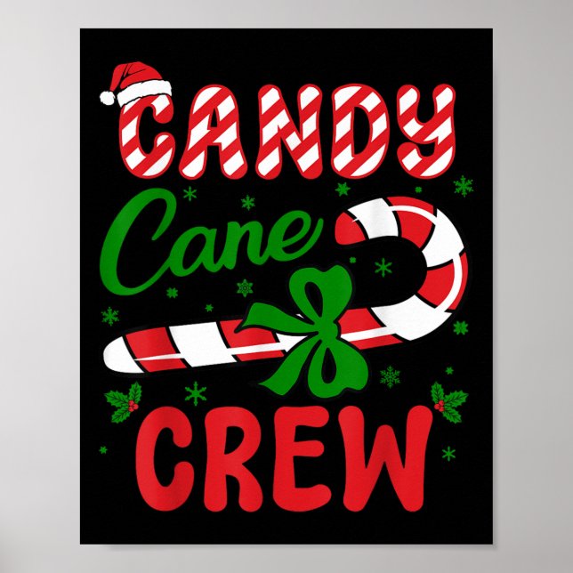 Candy Cane Crew Tester Lovers Taster Group Funny C Poster (Vorne)