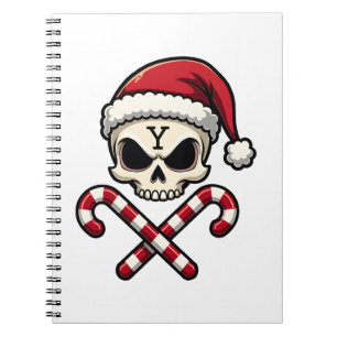 Candy Cane Crew Totenkopf Weihnachten 2025 Lustig Notizblock