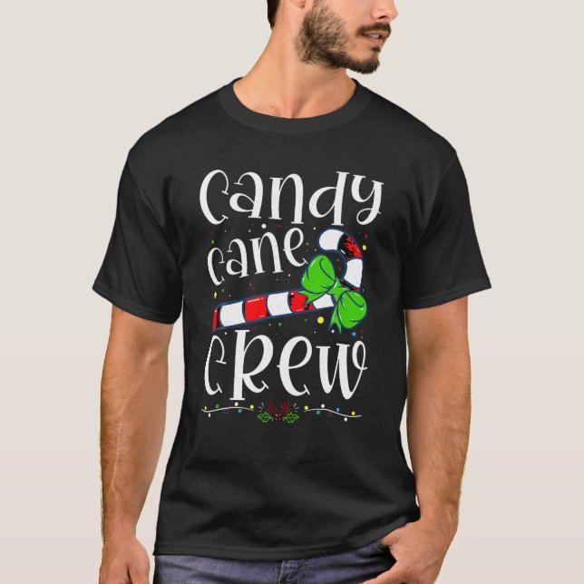 Candy Cane Crew Weihnachten Candy Lover Xmas Party T-Shirt (Vorderseite)