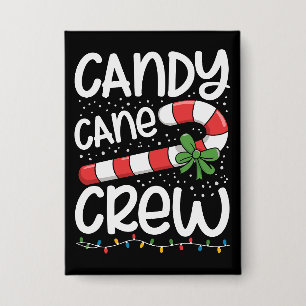 Candy Cane Crew Weihnachten Familie Xmas Ferien Button