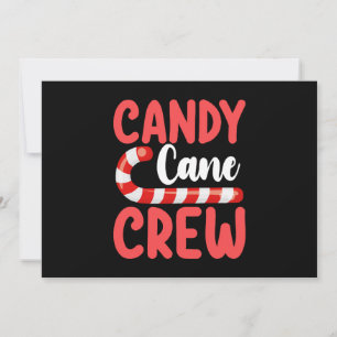 Candy Cane Crew Weihnachten Familienurlaub Pajamas Einladung