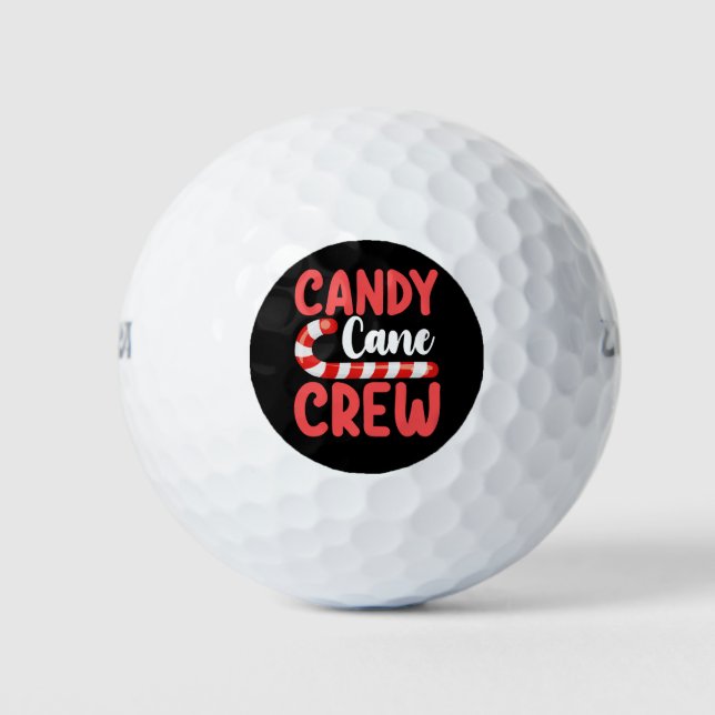Candy Cane Crew Weihnachten Familienurlaub Pajamas Golfball (Vorderseite)