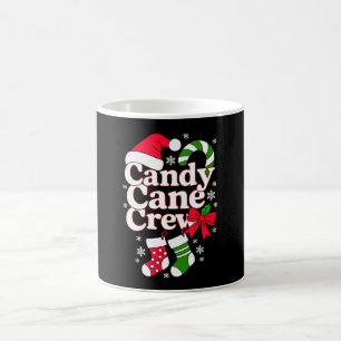 Candy Cane Crew Weihnachten Santa Hut Schneeflocke Kaffeetasse
