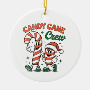 Candy Cane Crew Weihnachten Weihnachten Weihnachts Keramik Ornament