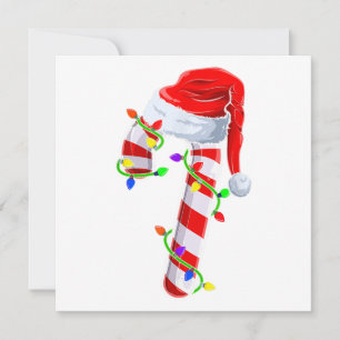 Candy Cane Crew Weihnachtsleuchten Familie Matchin Einladung