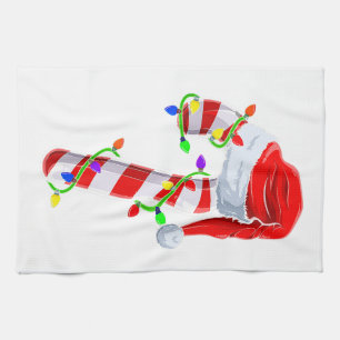 Candy Cane Crew Weihnachtsleuchten Familie Matchin Geschirrtuch