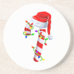Candy Cane Crew Weihnachtslichter Familie Matching Getränkeuntersetzer