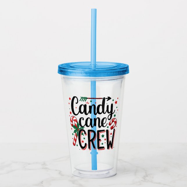 Candy Cane Crew Weihnachtssnack Matching Cousins Acryltrinkbecher (Vorderseite)