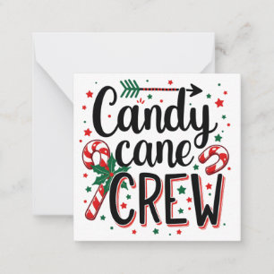 Candy Cane Crew Weihnachtssnack Matching Cousins Mitteilungskarte