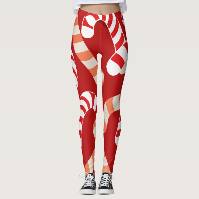 Candy Cane Delight Leggings (Vorderseite)