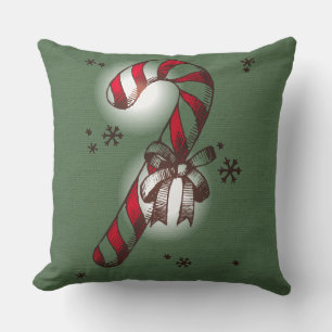Candy Cane/Dove Linen Weihnachtskissen Kissen