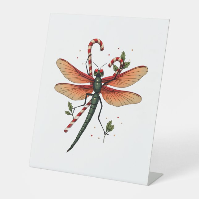 Candy Cane Dragonfly Sockelschild (Vorderseite)