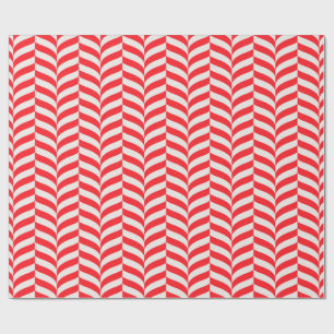 Candy Cane Drehung Geometric Retro Zickzack Muster Geschenkpapier