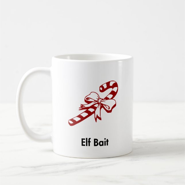 Candy Cane Elf Bait Kaffeetasse (Links)