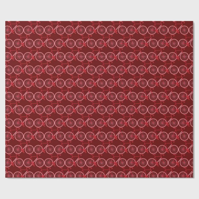 Candy Cane Fahrrad Geschenkpapier (Flach)