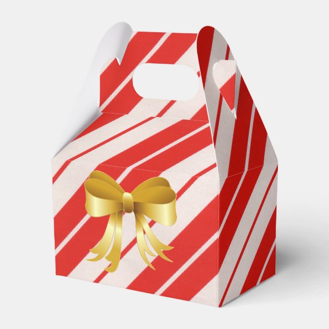 Candy Cane Favor Box Geschenkschachtel (Vorderseite)