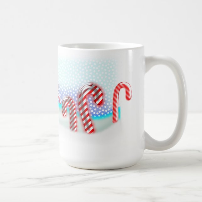 Candy Cane Forest Christmas Große Kaffeetasse (Rechts)