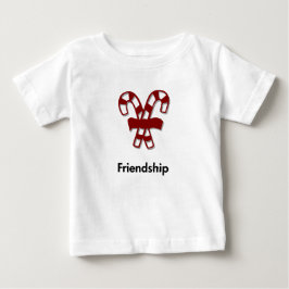 Candy Cane Friendship Baby T-shirt