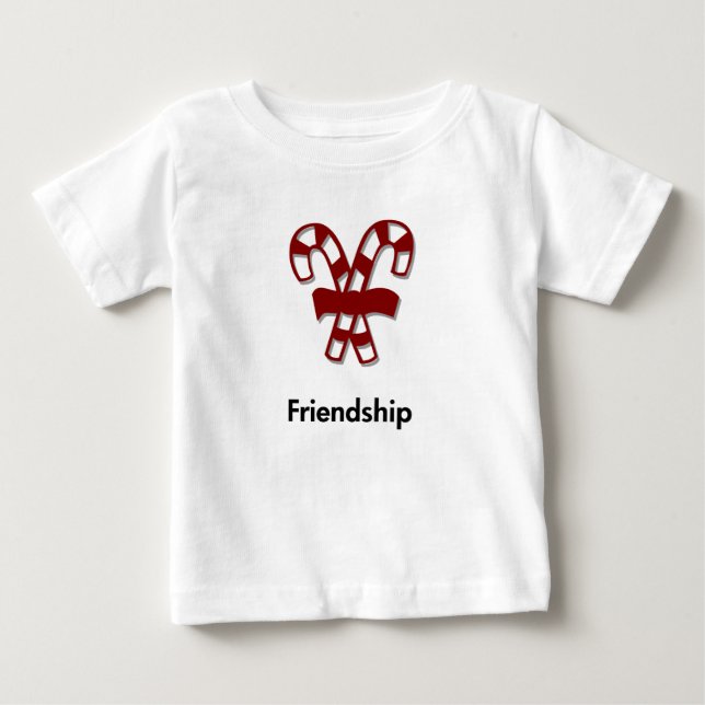 Candy Cane Friendship Baby T-shirt (Vorderseite)