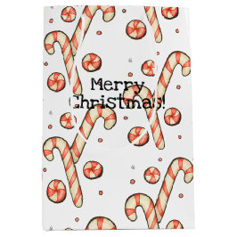 Candy Cane - Frohe Weihnachten Mittlere Geschenktüte