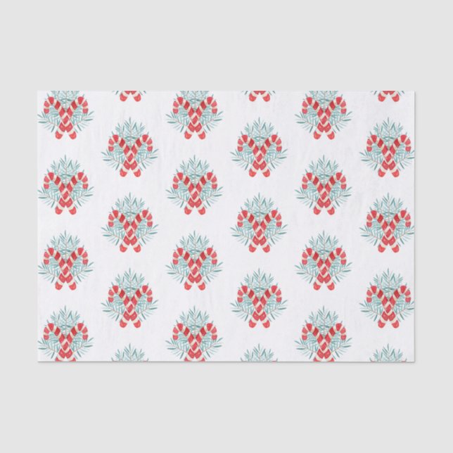 Candy Cane Garland Seidenpapier (Vorderseite)
