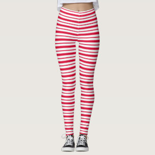 Candy Cane-Gestreift Leggings
