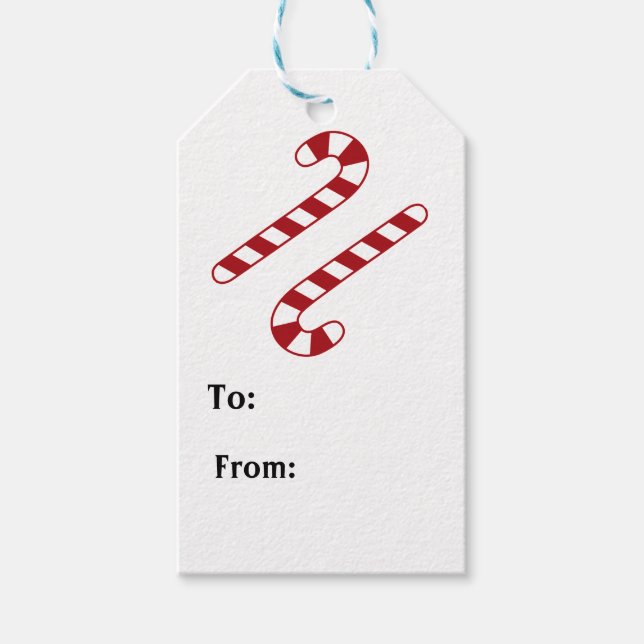 Candy Cane Gift Tags Geschenkanhänger (Vorderseite)