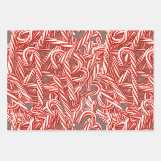CANDY CANE GIFT WRAP GESCHENKPAPIER SET