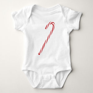 Candy Cane Graphic Baby Strampler