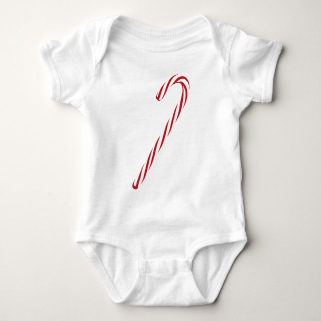 Candy Cane Graphic Baby Strampler (Vorderseite)