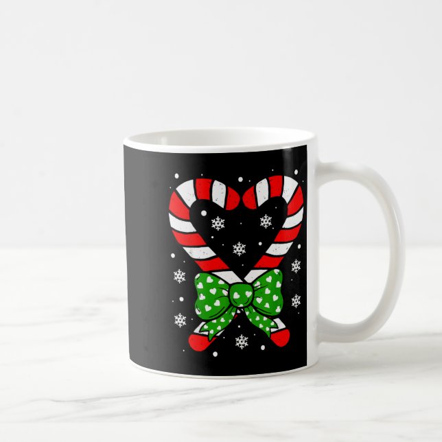 Candy Cane Heart Coquette Bow Christmas Toddler Ki Kaffeetasse (Rechts)