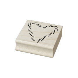 Candy Cane Heart Gummistempel