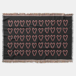 Candy Cane Heart Image Sweet Christmas Holiday  Decke