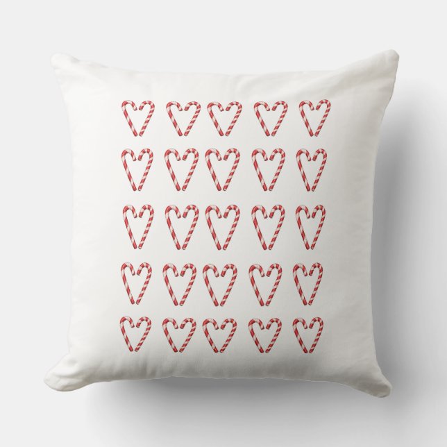 Candy Cane Heart Image Sweet Christmas Holiday  Kissen (Vorderseite)
