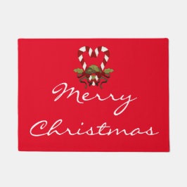 Candy Cane Heart Merry Christmas Doormat Fußmatte