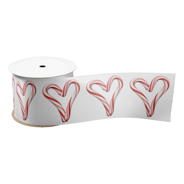 Candy Cane Hearts Satinband (Spule)