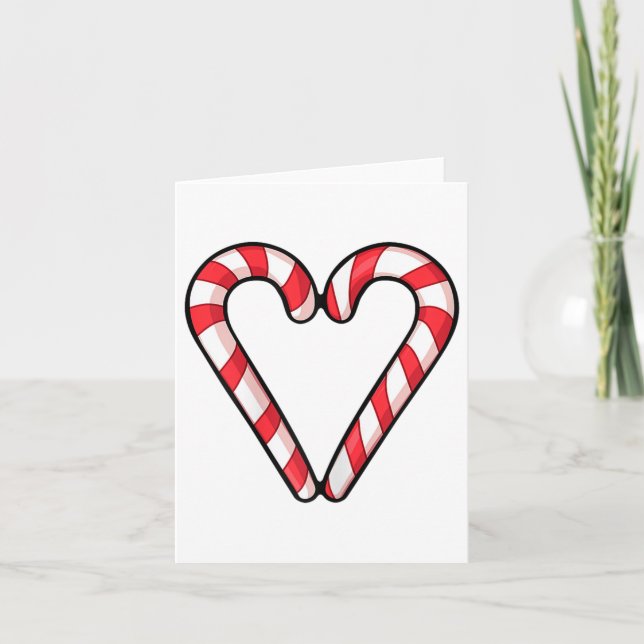Candy Cane Herbst Weihnachten Niedlicher Urlaub Ro Karte (Vorderseite)