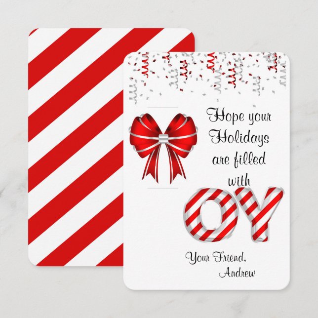 Candy Cane Holder Geschenkmarken für Kinder Dankeskarte (Vorne/Hinten)