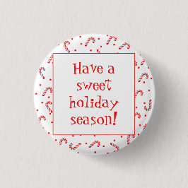 Candy Cane Holiday Button